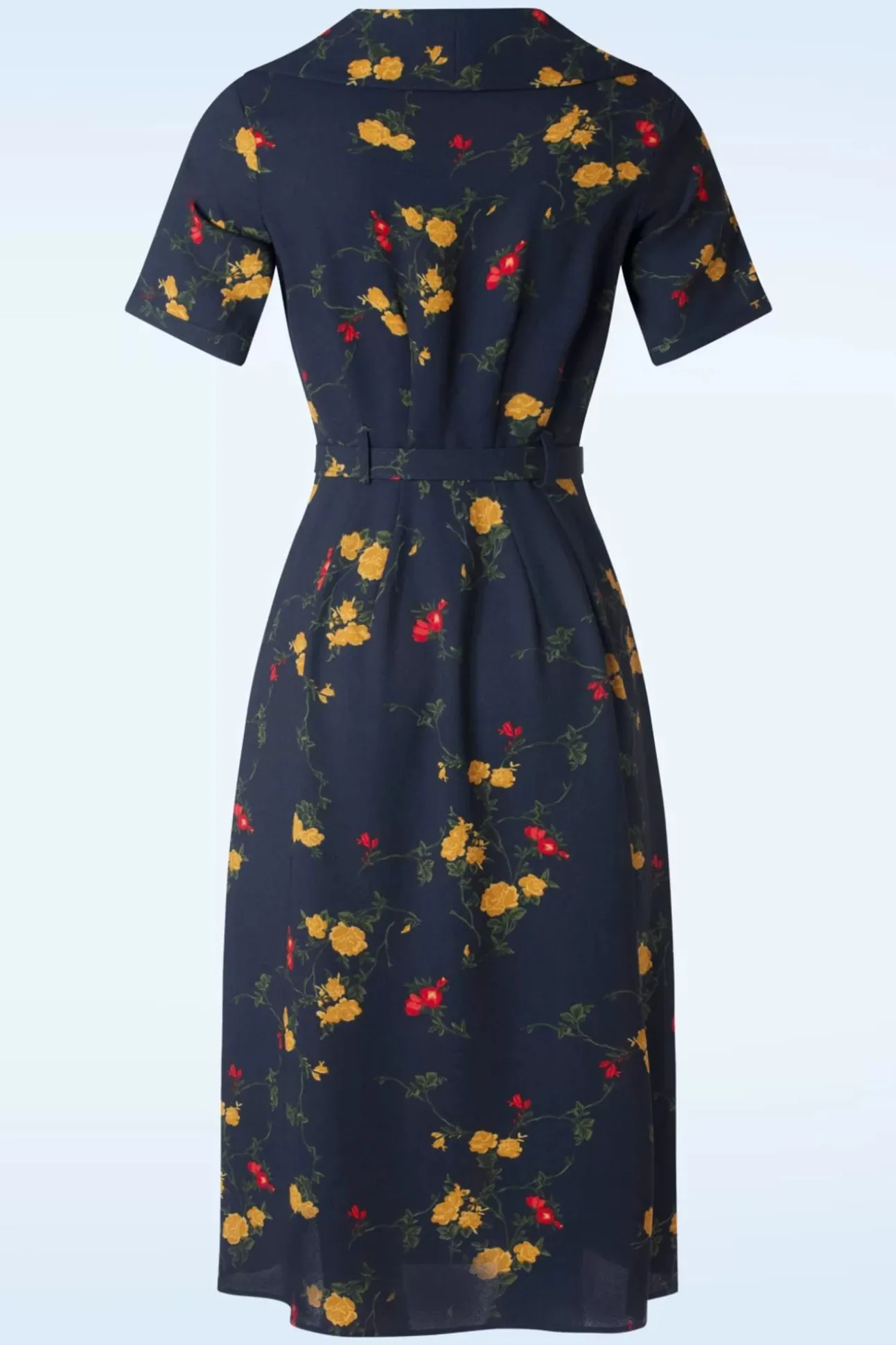 Alberta Bloom Floral Jurk In Marineblauw