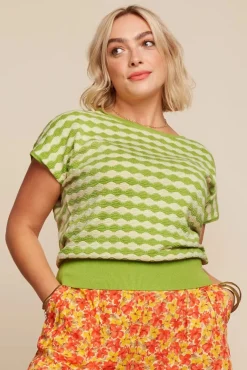 Ann Turtle Top In Macaw Groen
