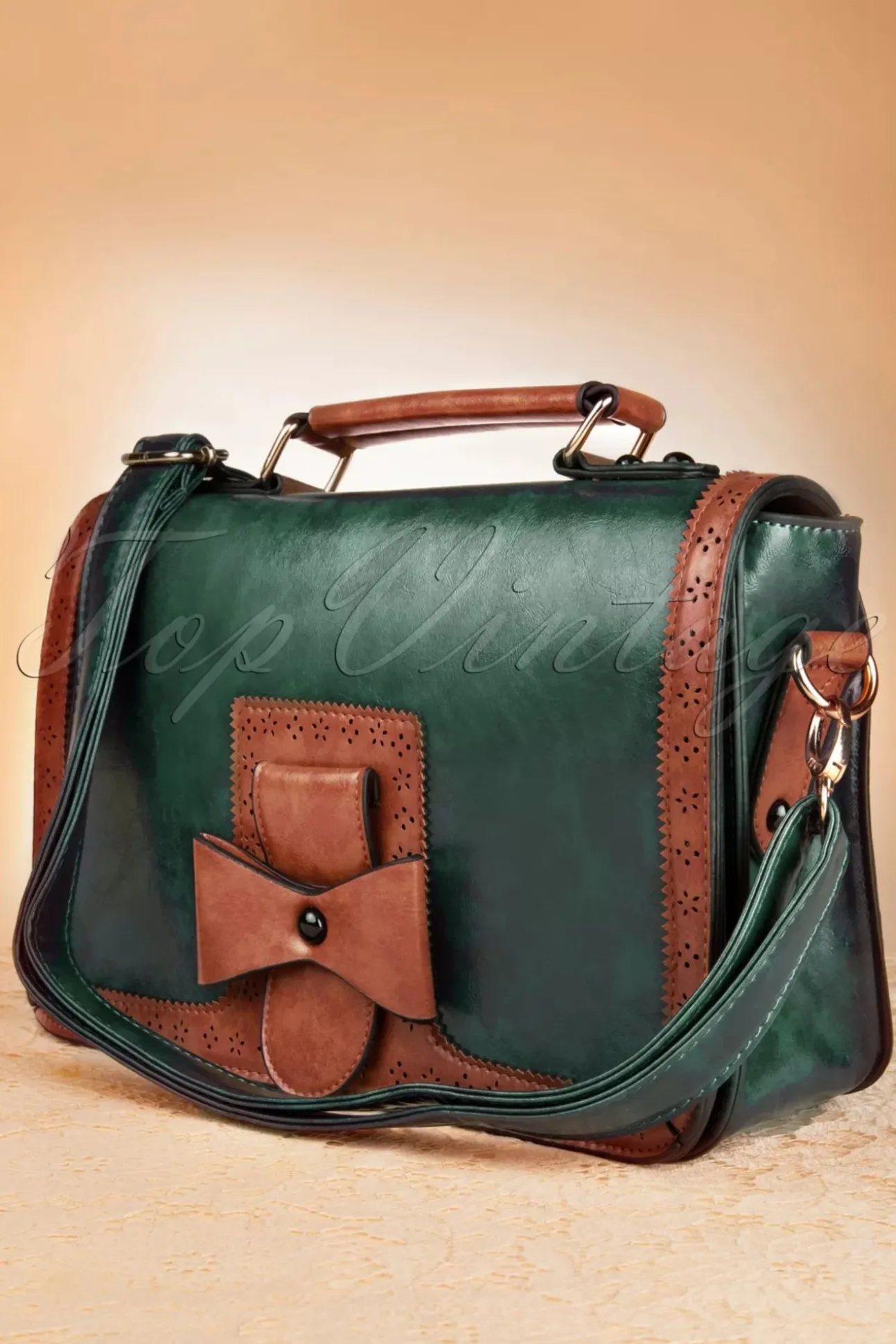 Antieke Handtas In Groen