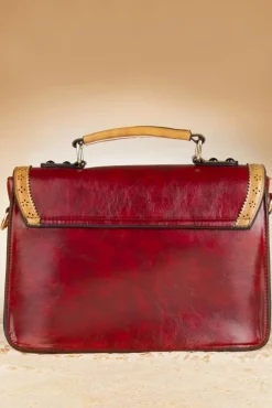 Antieke Handtas In Rood