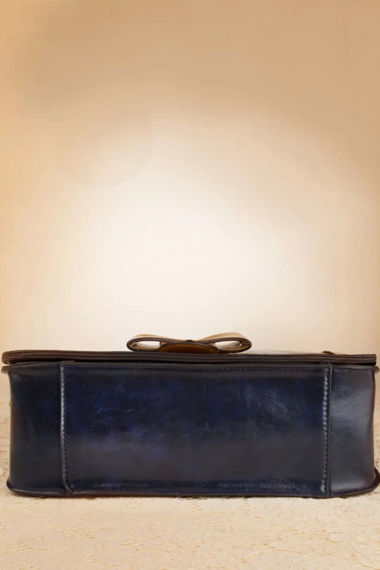 Antieke Messenger Bag In Blauw