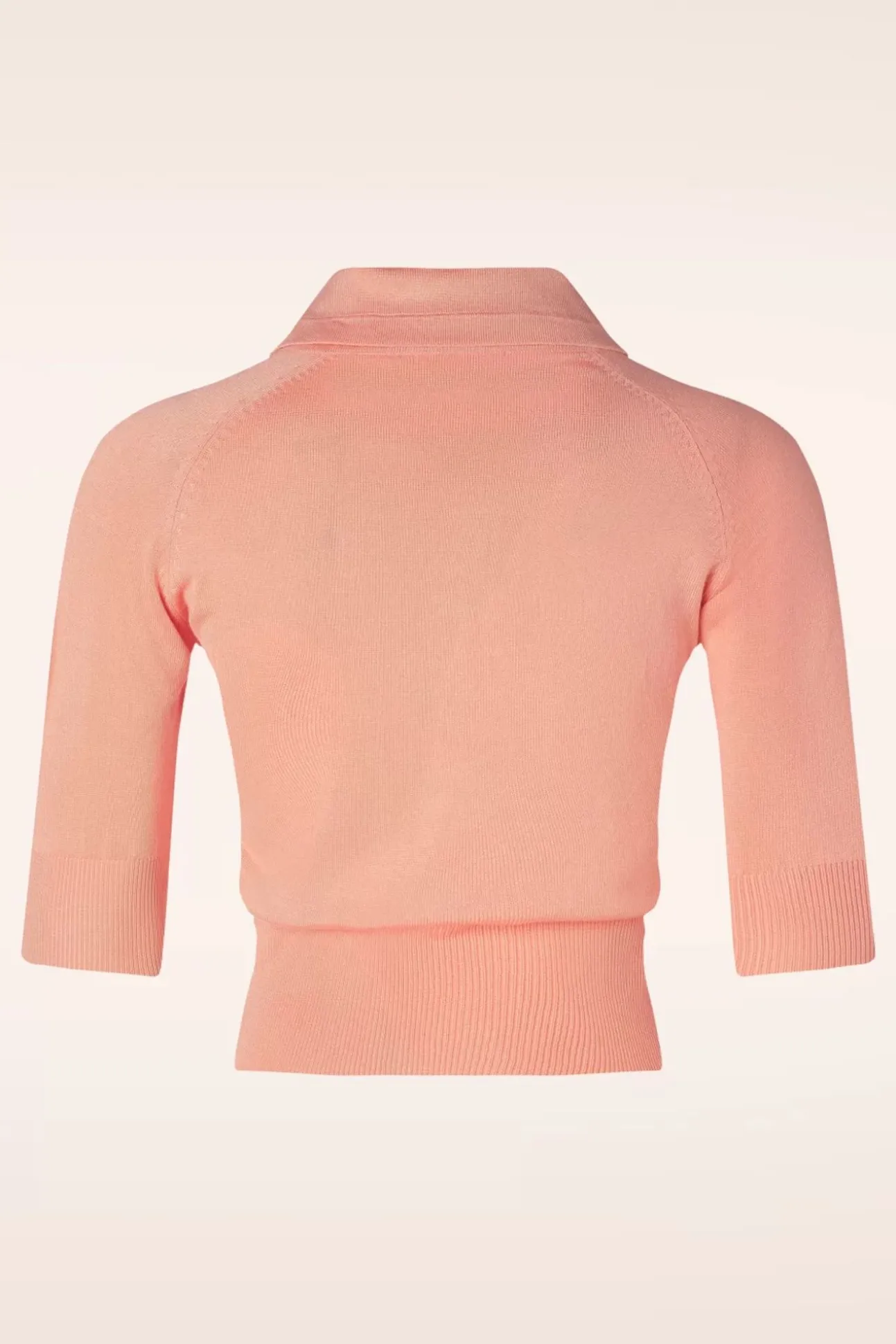 April Cardigan Met Korte Mouwen In Perzik