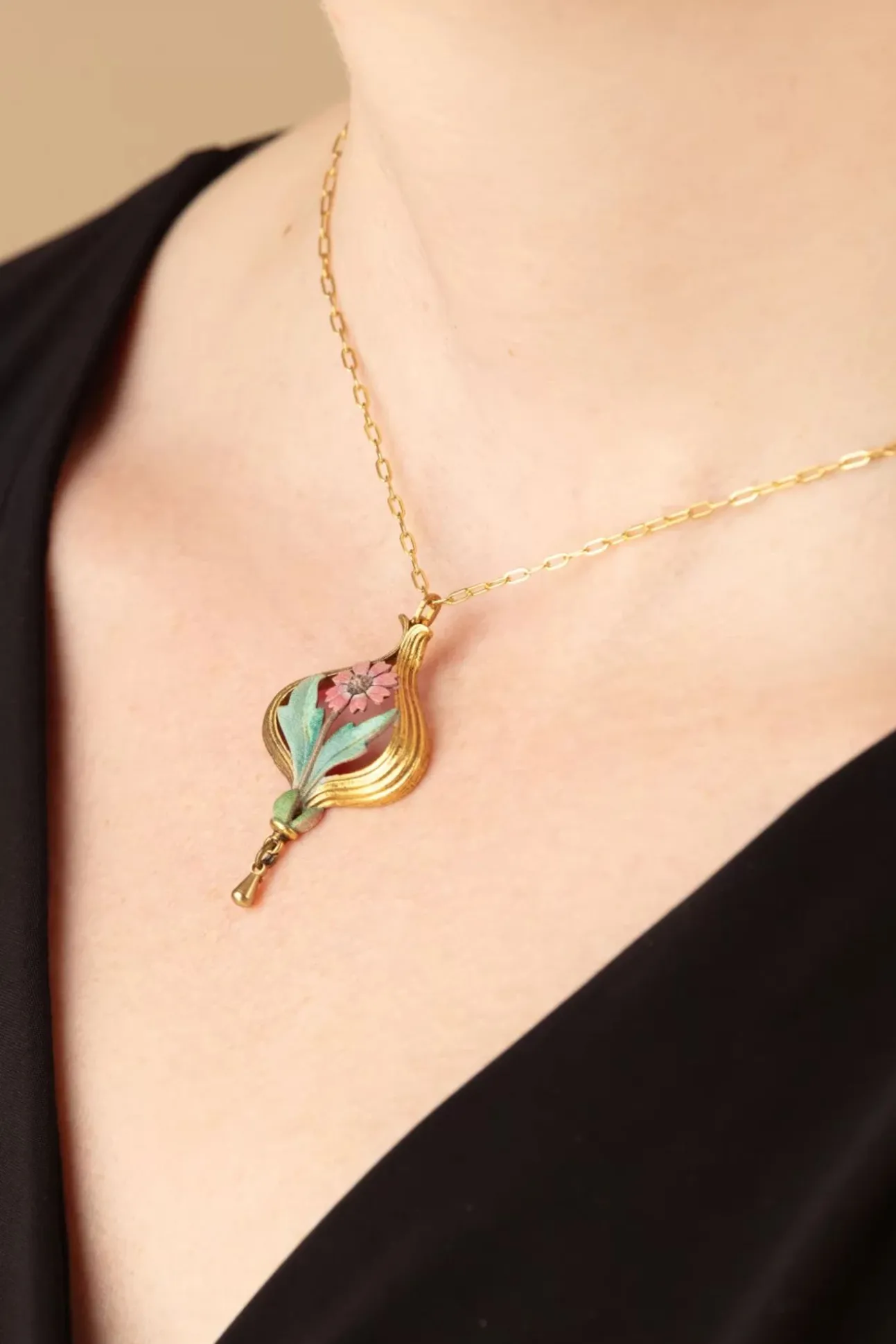 Arabella Ketting In Goud En Perzik