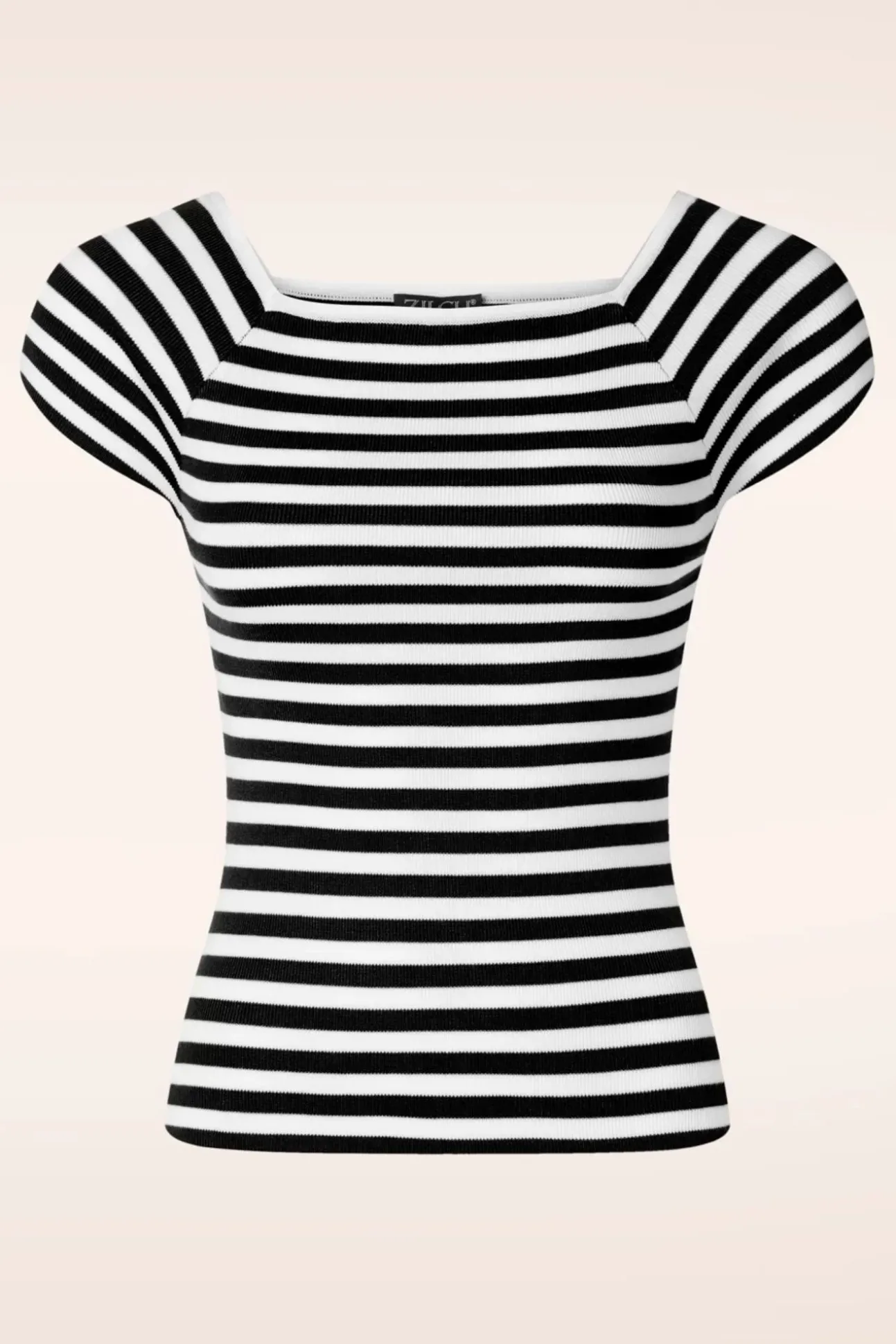 Audrey Gestreepte Top In Zwart
