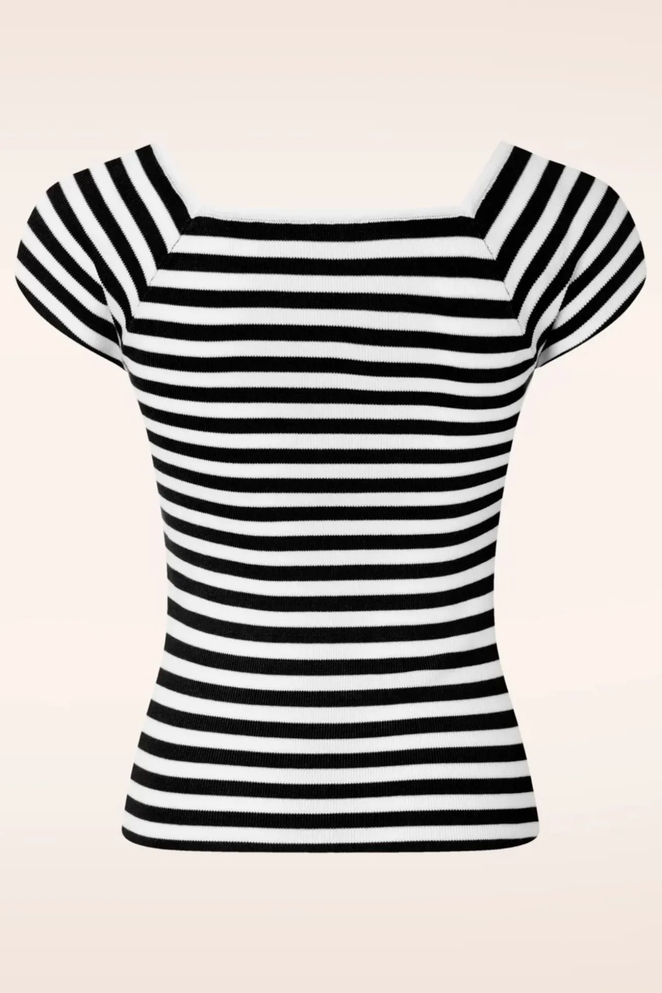 Audrey Gestreepte Top In Zwart