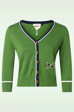 Beach Glasses Cardigan In Groen