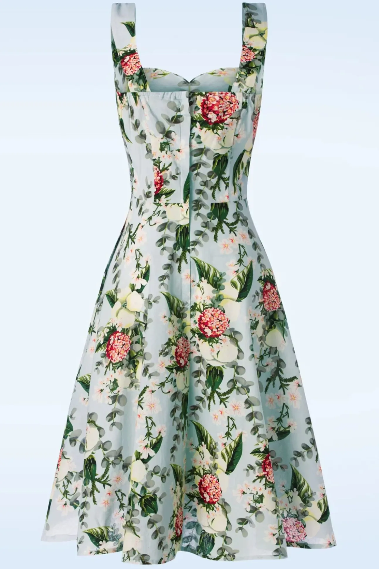Bloom Halter Swing Jurk In Lichtblauw