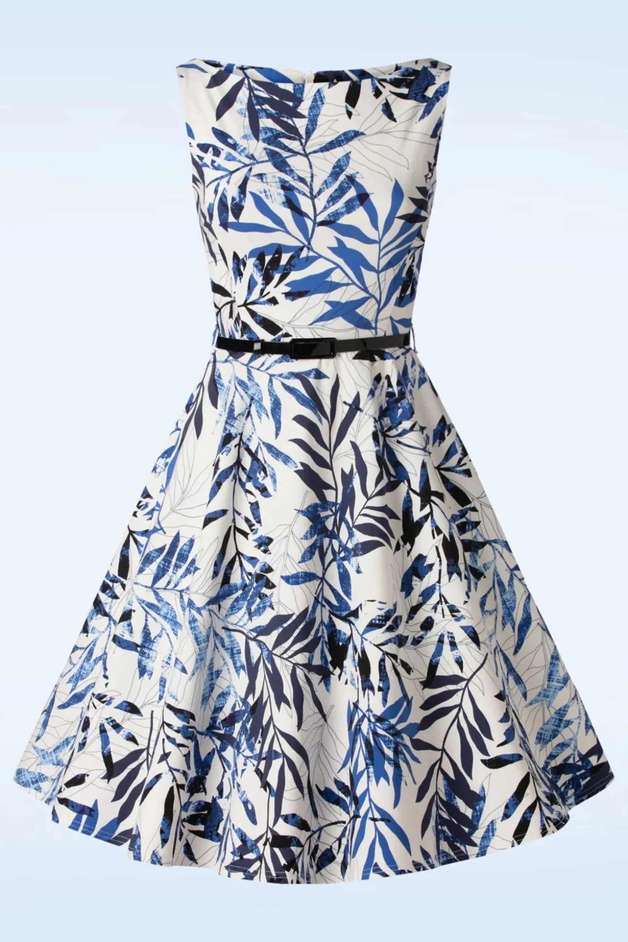 Blue Leaf Swingjurk In Wit