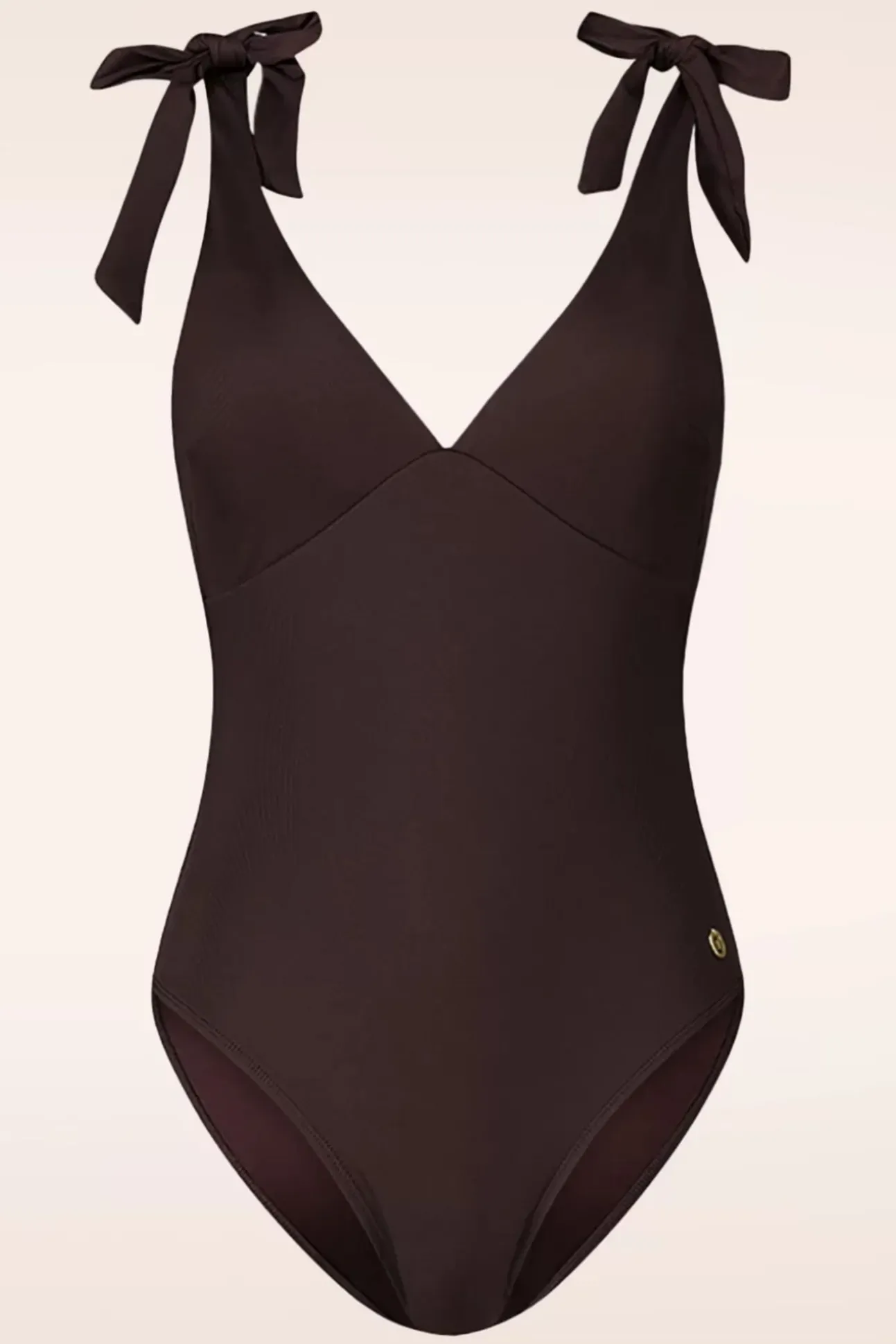 Bow Rib Badpak In Chocolade