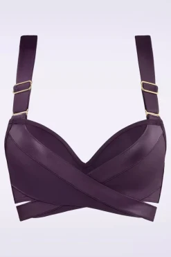 Cache Coeur Push-Up Bikinitop In Dieppaars