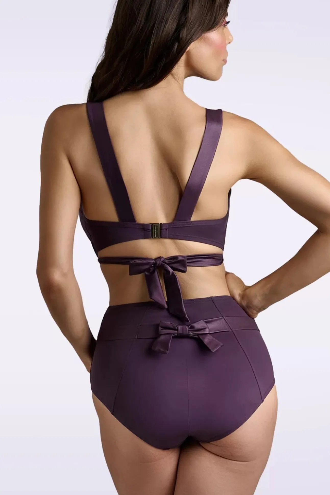 Cache Coeur Slip Met Hoge Taille In Dieppaars