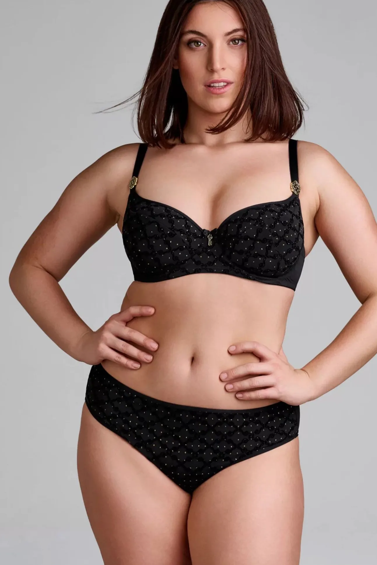 Calliope Brazilian Slip In Zwart En Goud