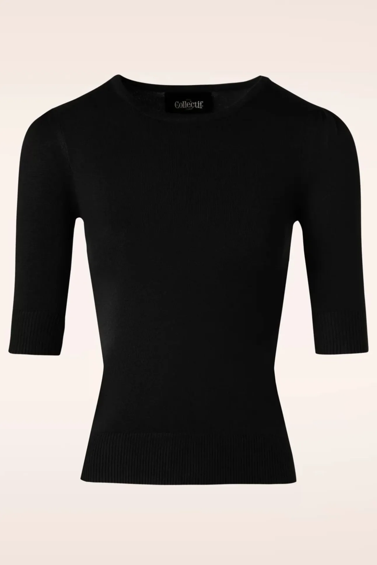 Chrissie Gebreide Top In Zwart