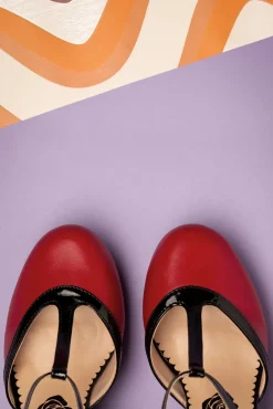 Country Rose Pumps In Rood