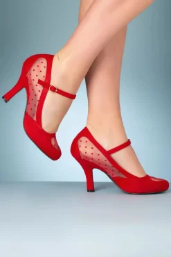 Elegante Spots Pumps In Rood