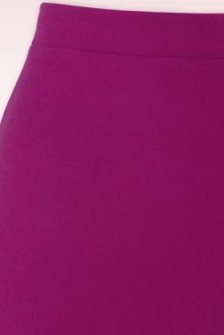 Ellie Crepe Pencil Rok In Amaranth