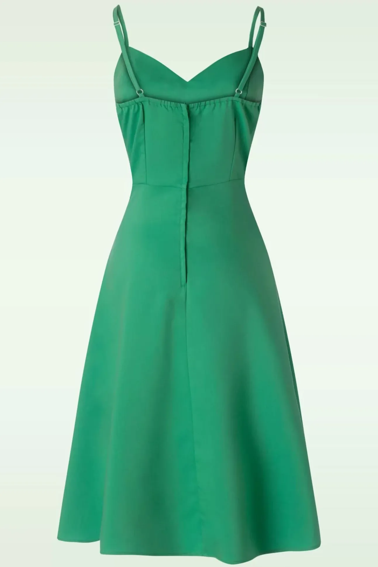 Embroidery Sunflower Flare Jurk In Groen