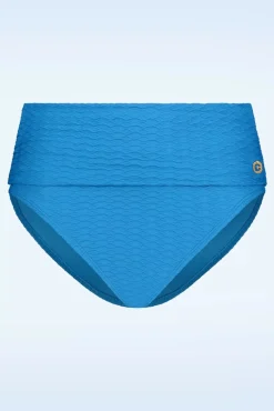 Flipover Bikinibroekje In Blue Snake