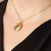 Flower Locket Ketting In Goud