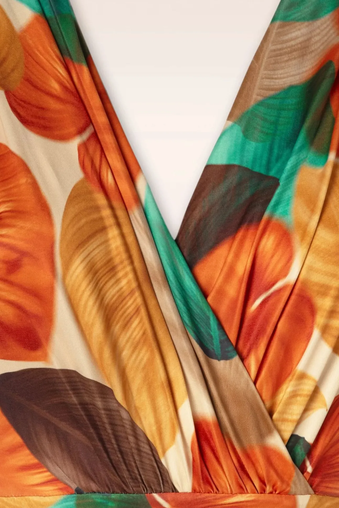 Freya Maxi Jurk Met Bladprint In Ornaje