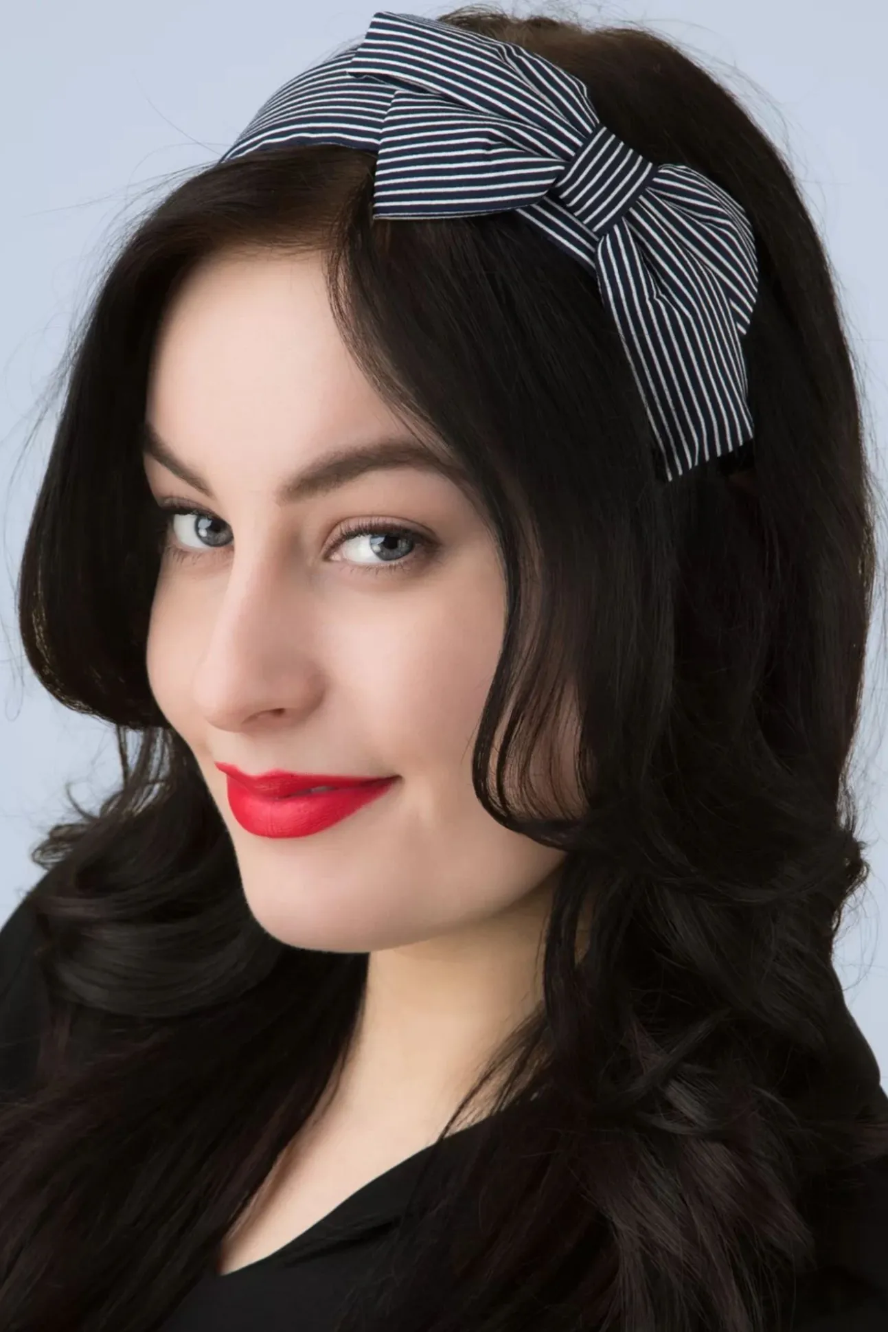 Genevieve Bow Haarband In Navy