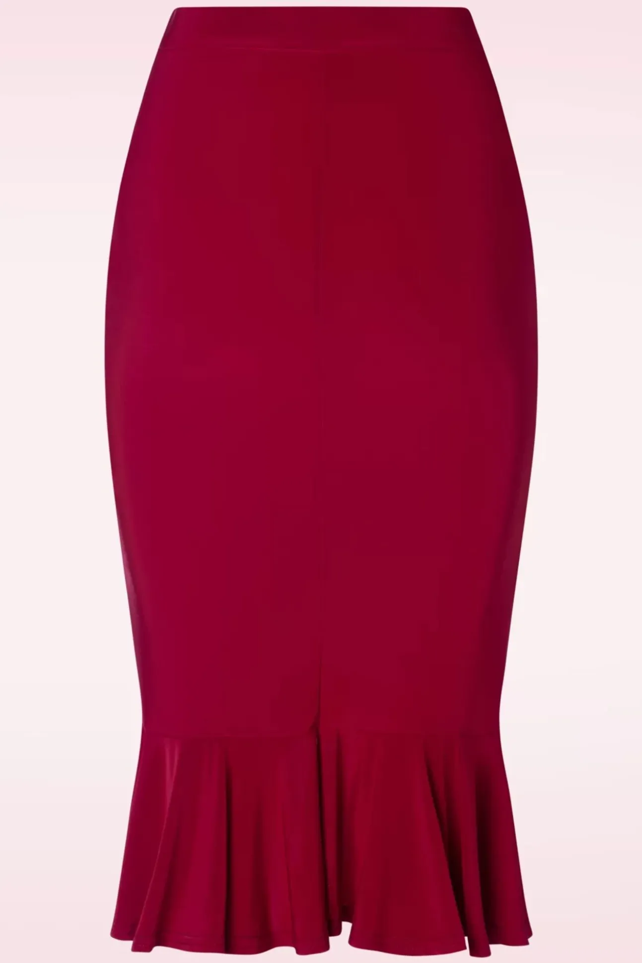Gianna Ruffle Pencil Rok In Rood