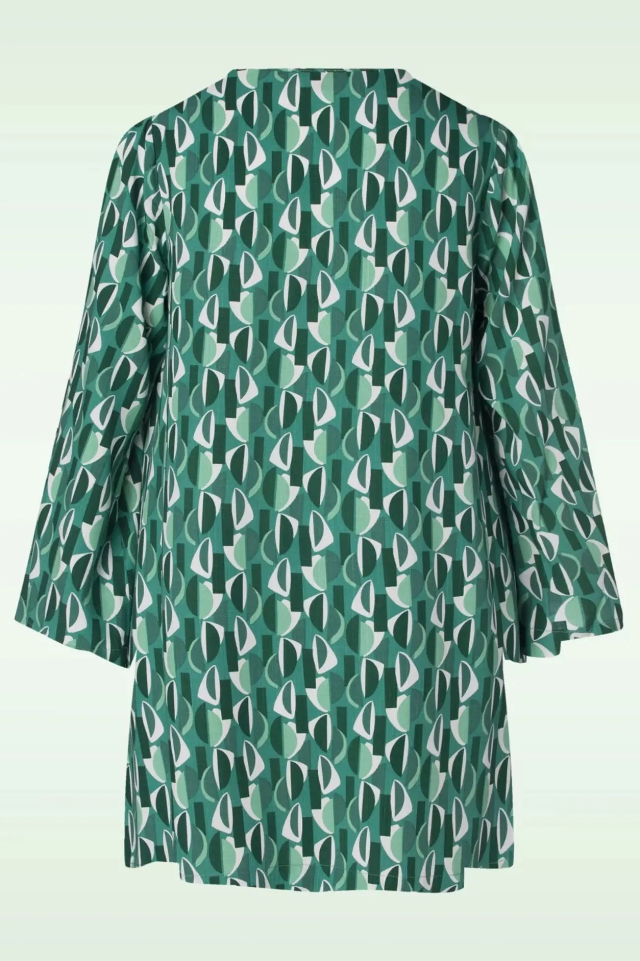 Gwenola Mid Century Retro Jurk In Groen