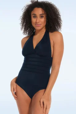 Halter Shaping Badpak In Marineblauw