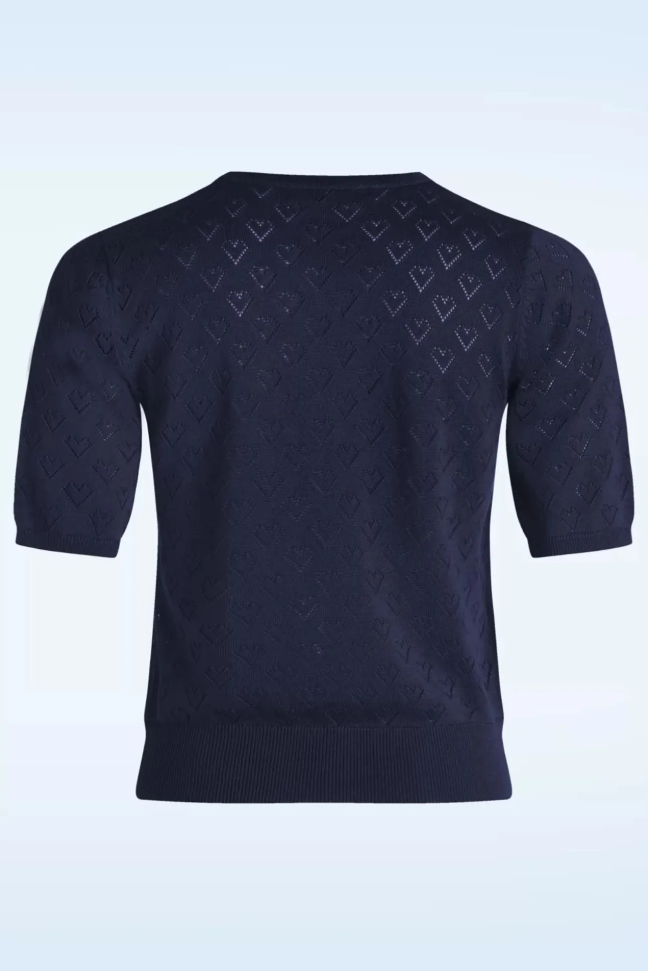 Heart Blooms Cardigan In Marineblauw