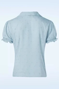 Heart On Her Sleeve Blouse In Blauw