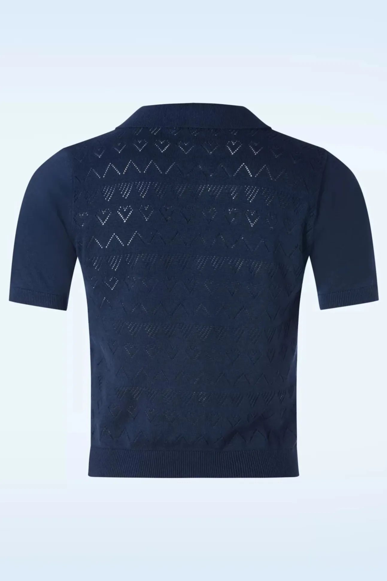 Heart Waves Cardigan In Marineblauw