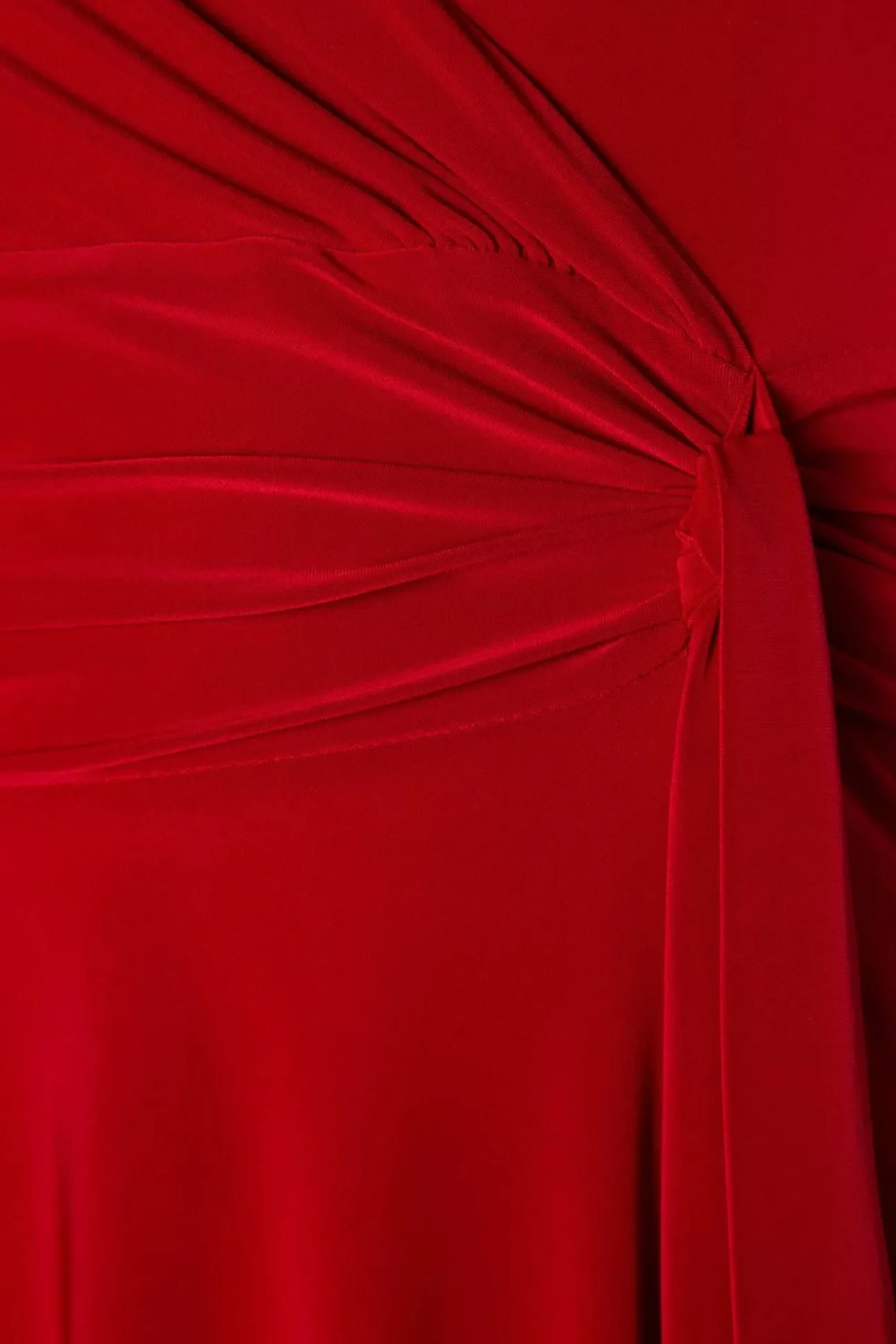 Irene Gekruiste Swingjurk In Rood