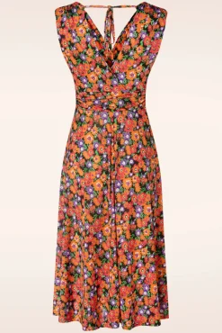 Jane Ditsy Flower Swing Jurk In Multi