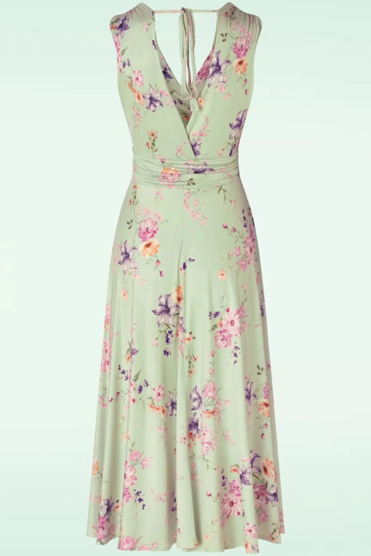 Jane Floral Swing Jurk In Licht Groen