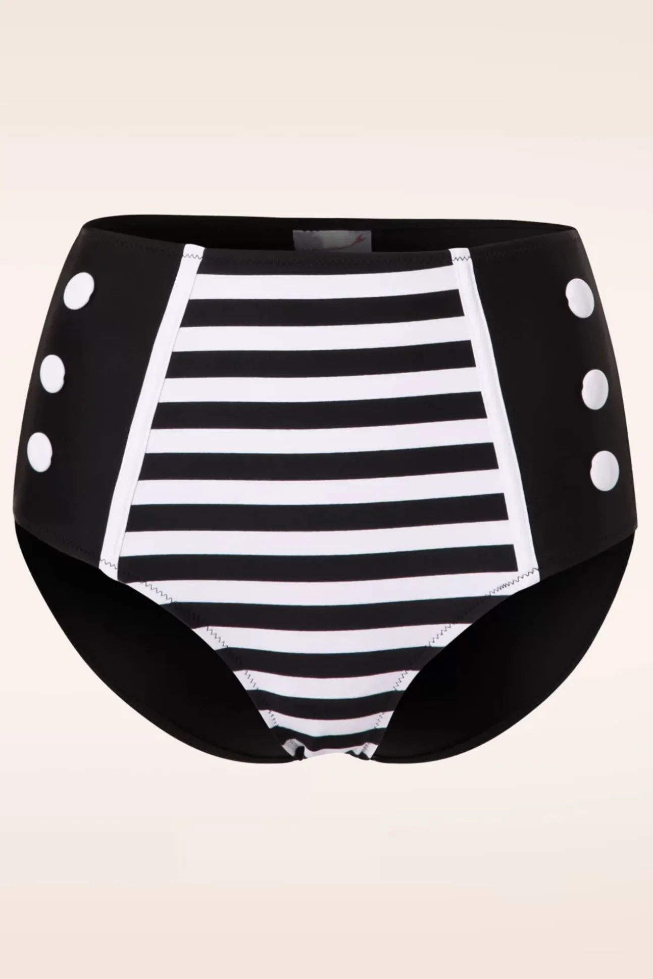 Joelle Stripes Bikinibroekje In Zwart En Wit