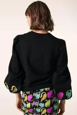 Kitty Sweatshirt In Zwart