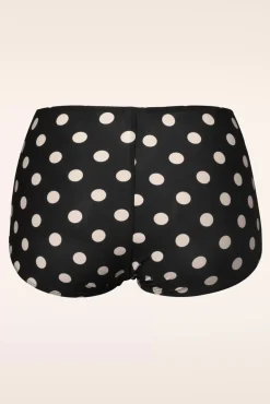Klassieke Polka-Bikinibroek In Zwart En Wit