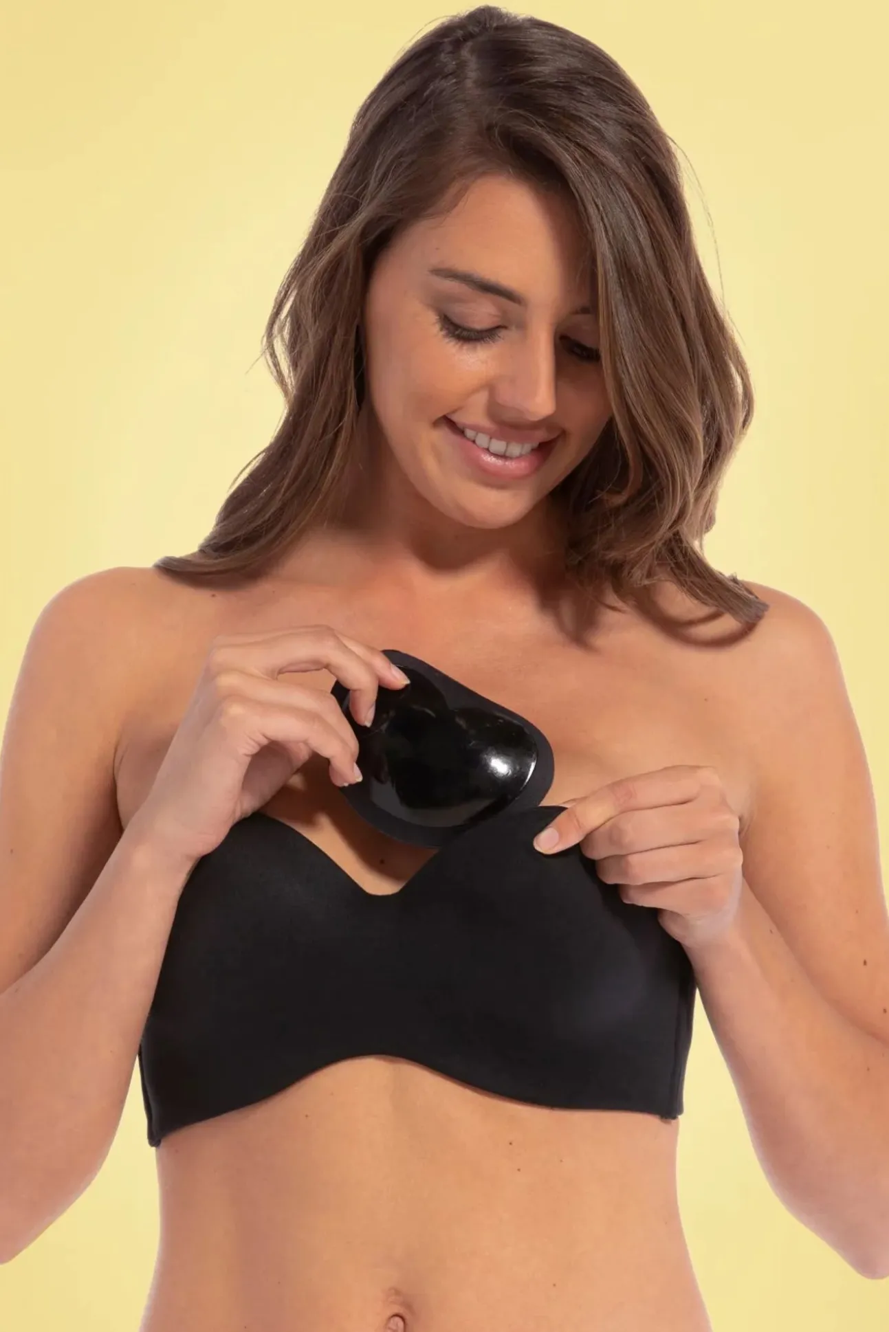 Kleverige Push-Up Bh-Cups In Zwart