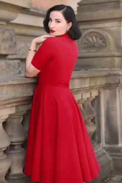 Laura Lee Swing Jurk In Rood