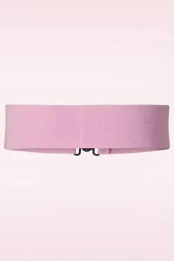 Lauren Vintage Stretchriem In Lichtroze