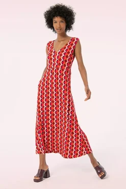Lia Maxi Jurk In Fuchsia