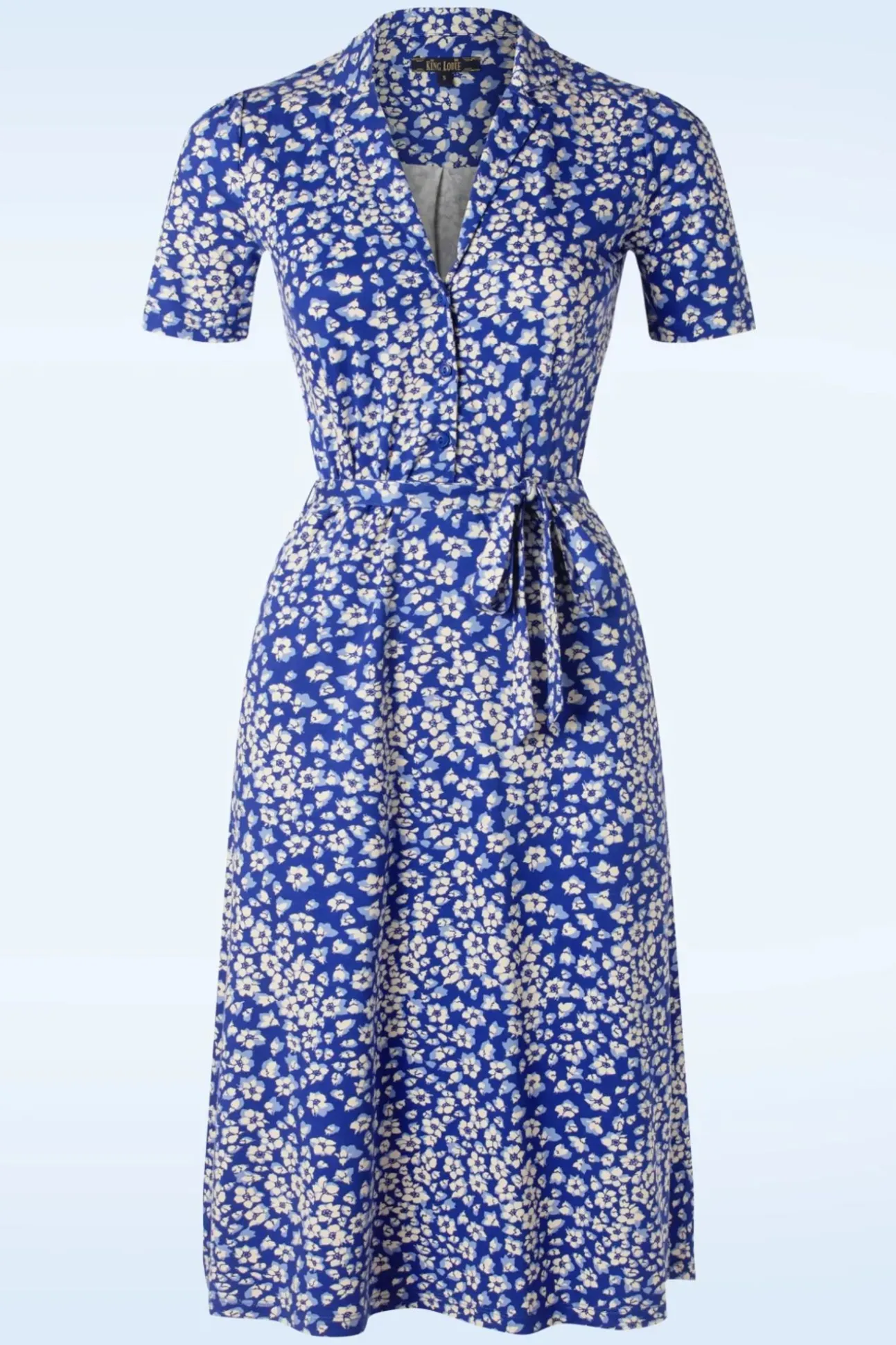 Lola Mercy Jurk In Diep Ultramarine Blauw