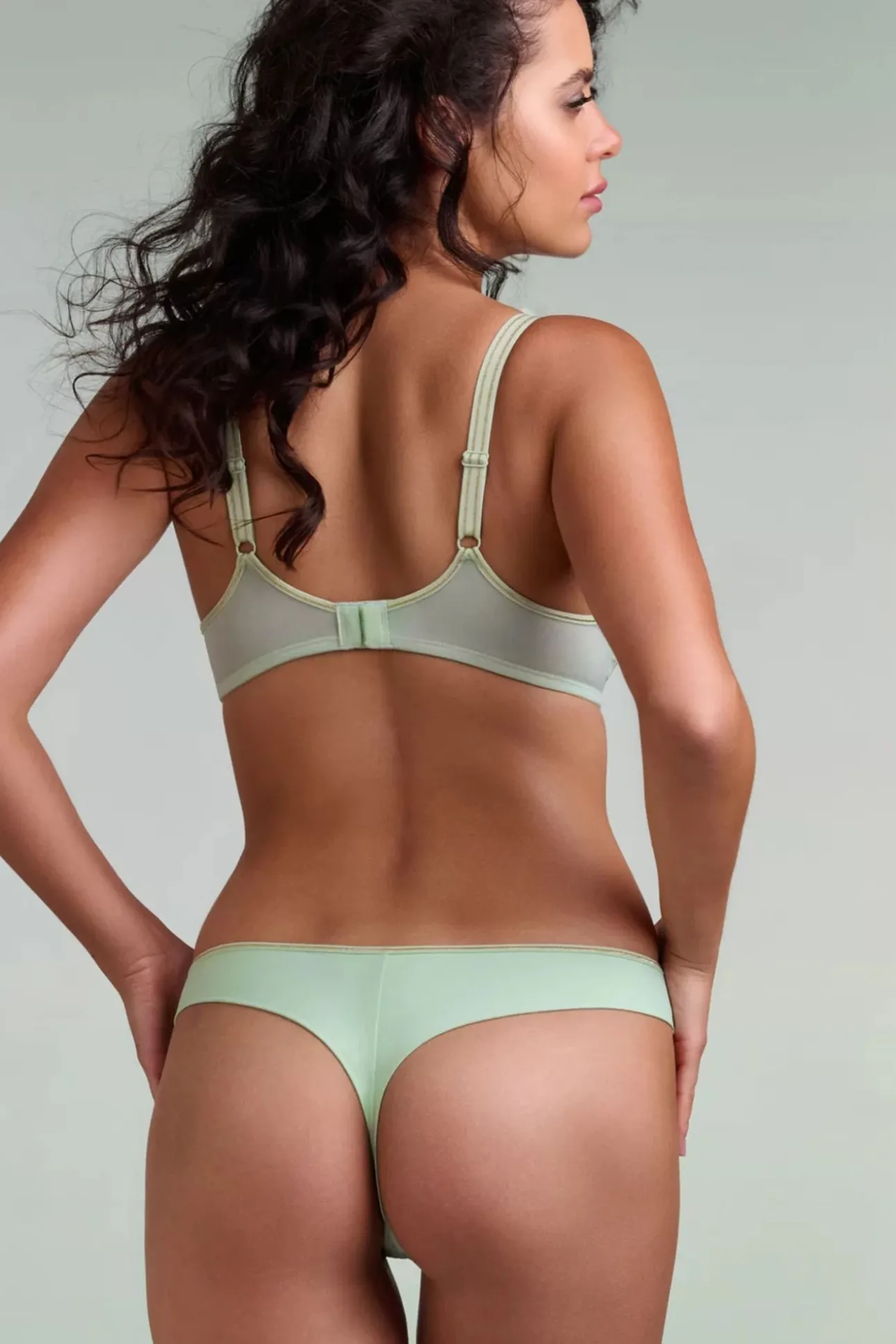 Lucky Clover Padded Balcony Bh In Mintgroen En Goud