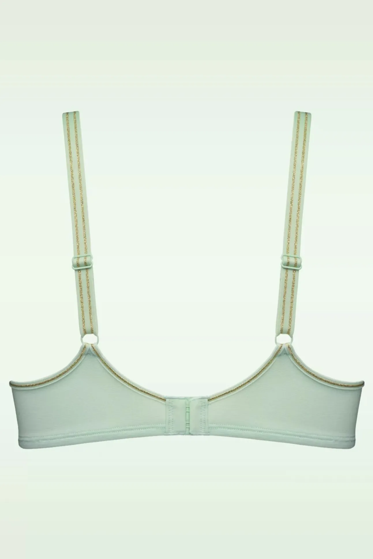 Lucky Clover Padded Balcony Bh In Mintgroen En Goud