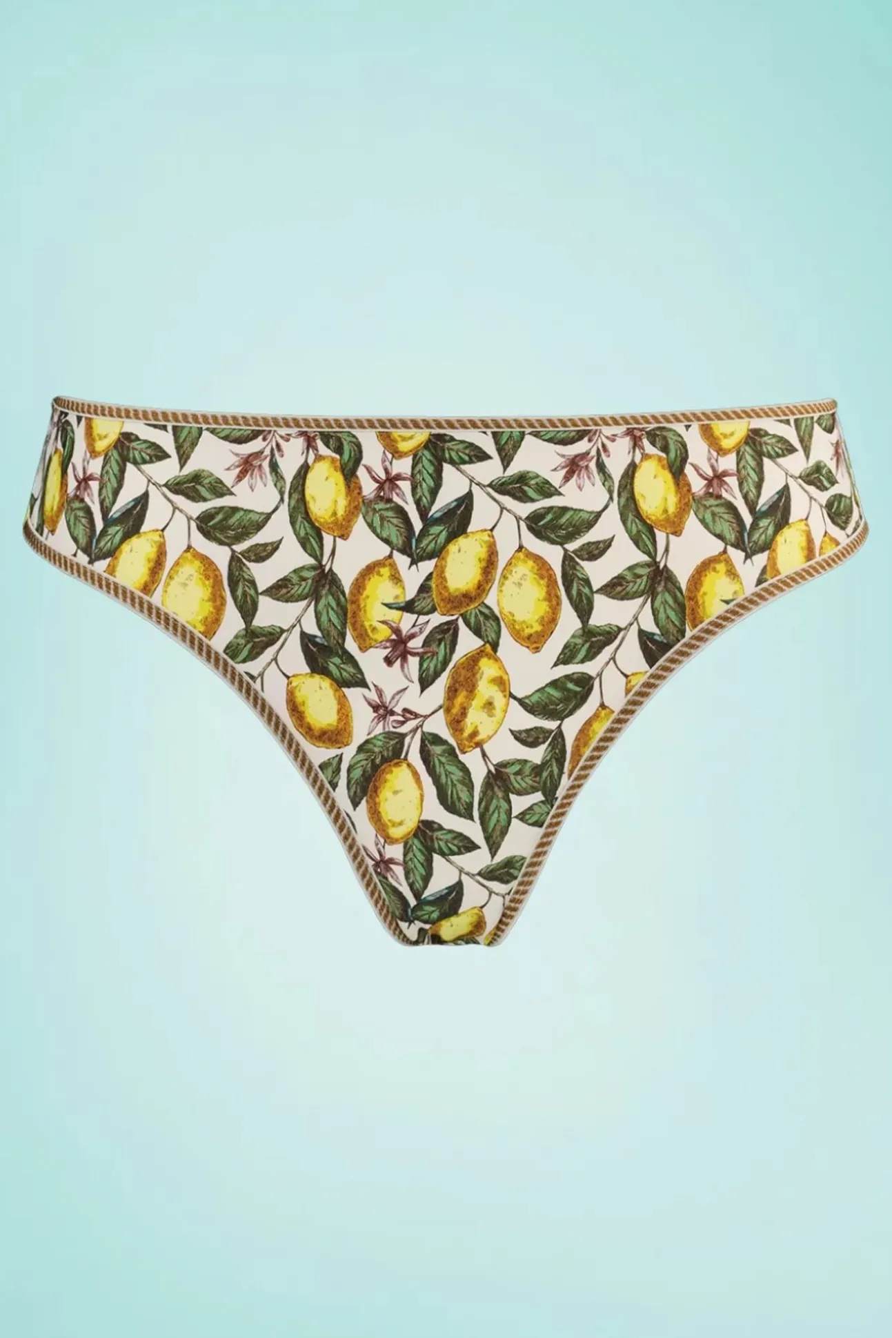 Mambo Amalfi Vlinderbroekje Met Citroenprint In Creme