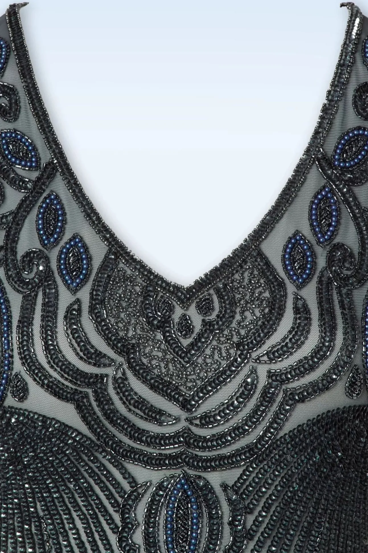 Marta Flapper Jurk In Blauw En Grijs
