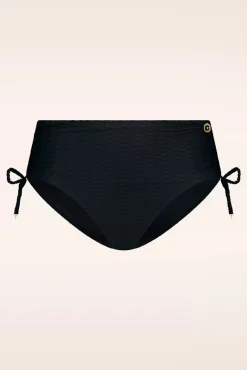 Mid Waist Bikinibroekje In Zwart Snake