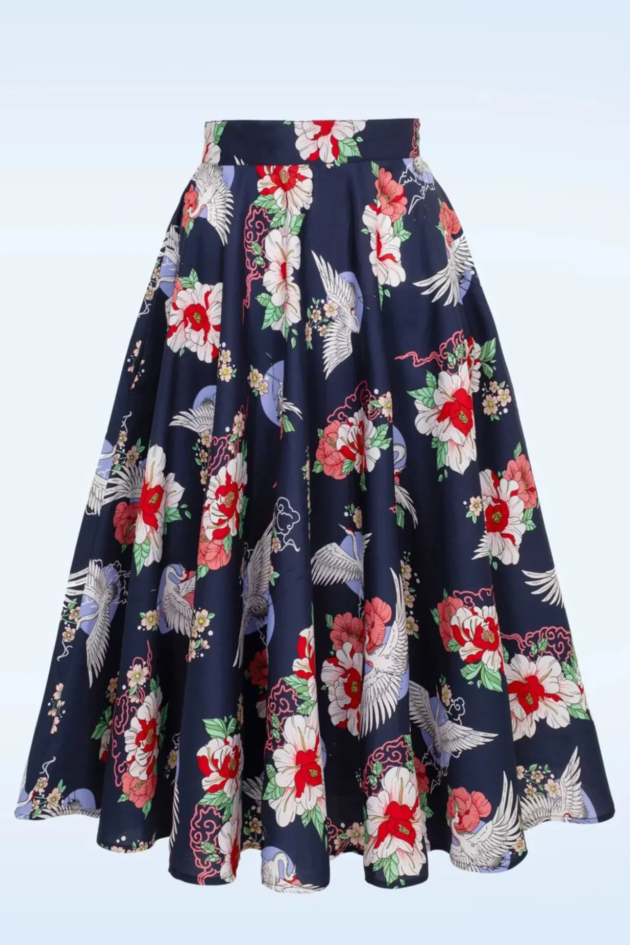 Misa Swing Rok In Marineblauw