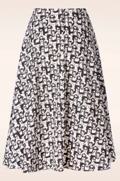 Miss Model Swing Rok In Wit En Zwart