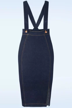 Mona Lee Pencil Rok In Classic Denim